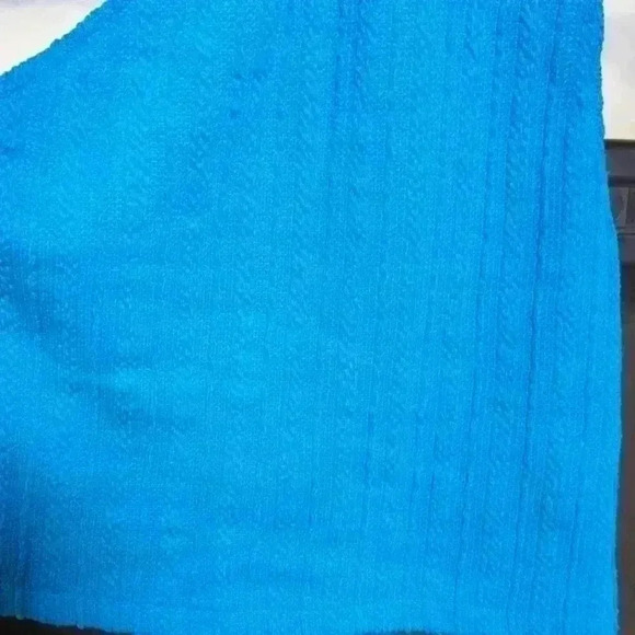 🌴2/$25🌴ZARA | Women's Blue Cable Knit Cut Out Sleeveless Tank Top - Picture 4 of 5